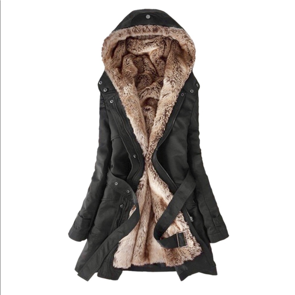 ❤️FINAL PRICE DROP faux FUR lined coat/accessories